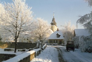 Winter Kirche Pommerf