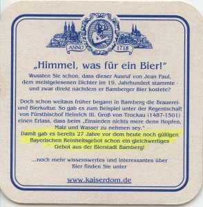 Bierdeckel-Kaiserdom