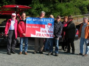 Plakataktion anlässlich einer F.B. Wanderung im Frankenwald